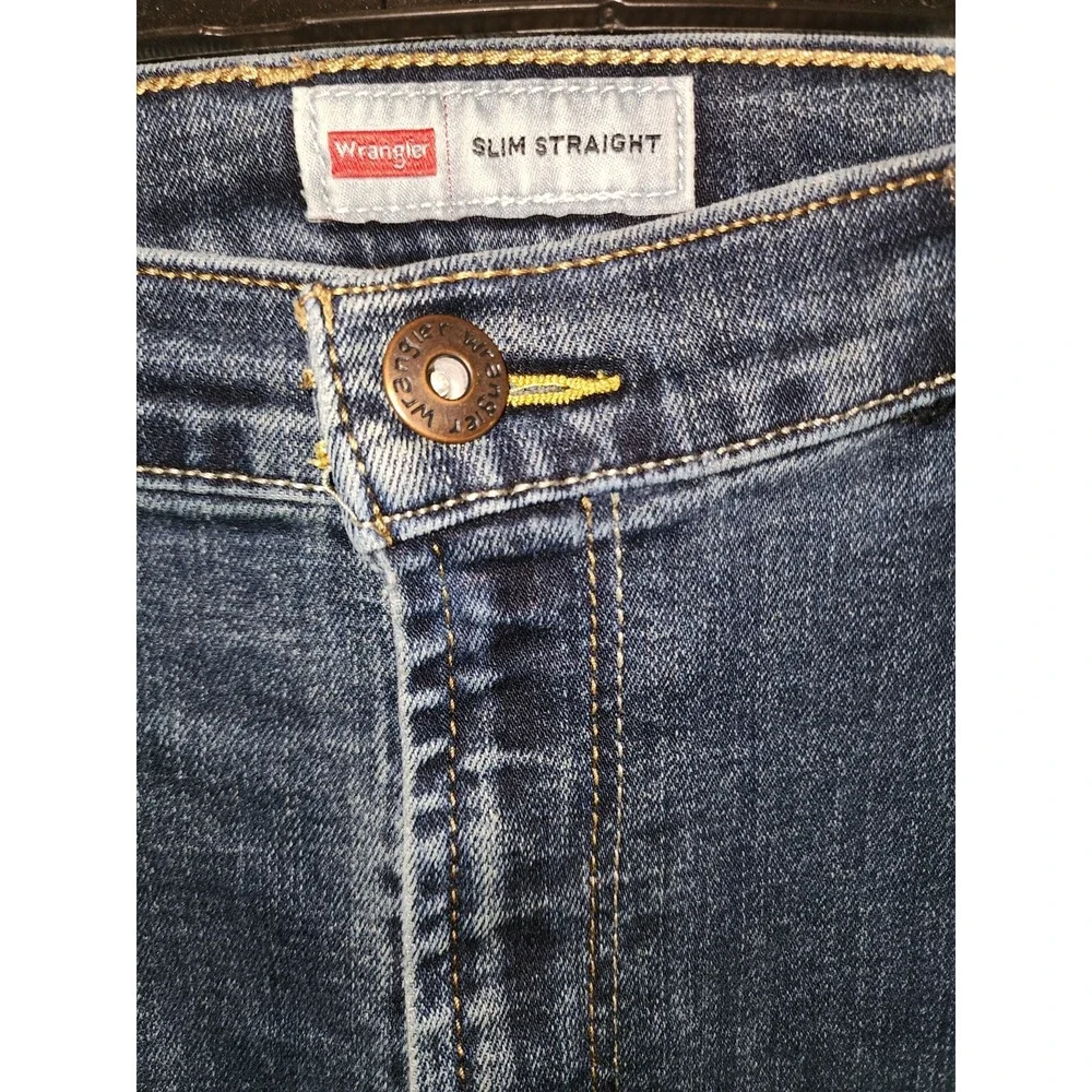 Wrangler Men's western Jeans 36x32 Blue, Slim Fit, Straight